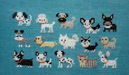 Click/tap for more details of Various Dog Breeds (cross stitch) by Gera!