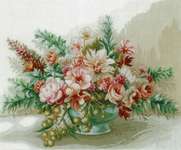 Click for more details of Vase of Flowers (cross stitch) by Lanarte