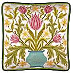 Vase of Tulips - William Morris Style Cushion Front