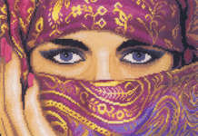 Click for more details of Veiled Woman (cross stitch) by Lanarte