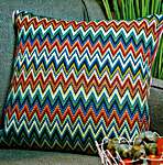 Click for more details of Venetian Bargello Cushion Front (tapestry) by Glorafilia