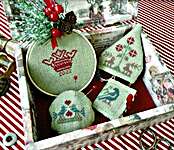 Click/tap for more details of Victorian Christmas Box Accessories (cross stitch) by The Elegant Thread