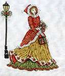 Click/tap for more details of Victorian Christmas Lady (cross stitch) by Shannon Christine