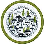 Click/tap for more details of Village Alpin (cross stitch) by Jardin Prive