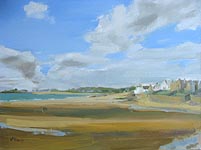 Click for more details of Village of Elie (oil on canvas) by Yvonne Healy
