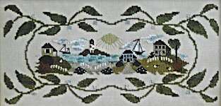 Click/tap for more details of Vineyard Summer (cross stitch) by By The Bay Needleart