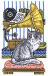 Click for more details of Vintage Music Cat (cross stitch) by Imaginating