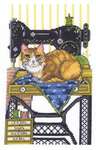 Click for more details of Vintage Sewing Cat (cross stitch) by Imaginating