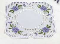 Click/tap for more details of Viola Hardanger Table Mats (hardanger) by Permin of Copenhagen