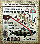 Click for more details of Walk Fast Sampler (cross stitch) by Lindy Stitches