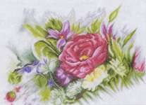 Click for more details of Watercolour Flowers (cross stitch) by Lanarte