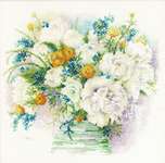 Click for more details of Watercolour Peonies (cross stitch) by Riolis