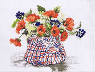 Click for more details of Watercolour Poppies (cross stitch) by Permin of Copenhagen