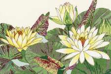 Click for more details of Waterlily Blooms (cross stitch) by Bothy Threads