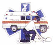 Click/tap for more details of We Serve & Protect (cross stitch) by Puckerbush Inc.