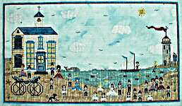 Click/tap for more details of Wedding At Mermaid Cove (cross stitch) by Praiseworthy Stitches