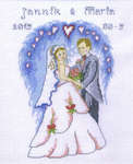 Click for more details of Wedding Sampler (cross stitch) by Permin of Copenhagen