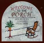 Click/tap for more details of Welcome to the Porch (cross stitch) by Glendon Place