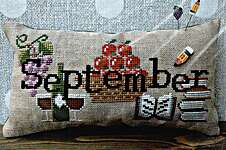 Click/tap for more details of When I Think Of September (cross stitch) by puntiniputini