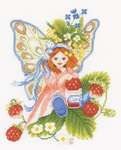 Click for more details of Wild Strawberries Fairy (cross stitch) by Maria van Scharrenburg