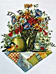 Click/tap for more details of Wildflower Tea (cross stitch) by Merejka
