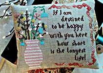 Click/tap for more details of Wildflowers and Keats (cross stitch) by Lindy Stitches