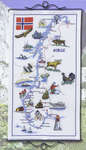 Click for more details of Wildlife Map of Norway (cross stitch) by Permin of Copenhagen
