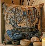 Click for more details of William de Morgan - Galleon (tapestry) by Glorafilia