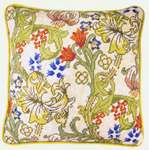 William Morris Style Cushion Front - Golden Lily