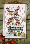 Click/tap for more details of Windmill Advent Calendar (cross stitch) by Permin of Copenhagen