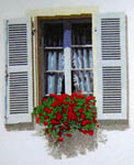 Click for more details of Window in Brittany (cross stitch) by Anne Peden