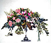 Click/tap for more details of Winter Bouquet (cross stitch) by Thea Gouverneur