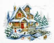 Click for more details of Winter Cottage (cross stitch) by Magic Needle