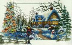 Click for more details of Winter Cottage (no-count cross stitch) by Needleart World