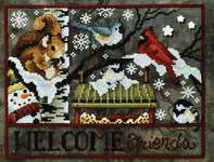 Click/tap for more details of Winter Feeding Station (cross stitch) by Stoney Creek