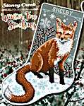 Click/tap for more details of Winter Fox Stocking (cross stitch) by Stoney Creek