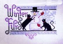 Click/tap for more details of Winter Fur (cross stitch) by Kit & Bixby