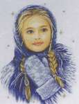 Click/tap for more details of Winter Girl (cross stitch) by Lanarte
