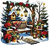 Click/tap for more details of Winter in the Garden Needle Minder (needle minders) by Les Petites Croix de Lucie