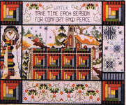 Click/tap for more details of Winter Quilt (cross stitch) by Stoney Creek
