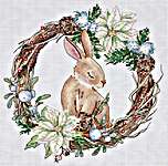 Click/tap for more details of Winter's Rabbit (cross stitch) by Les Petites Croix de Lucie