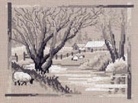 Click for more details of Winter Sheep (cross stitch) by Permin of Copenhagen
