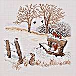 Click for more details of Winter Squirrel (cross stitch) by Permin of Copenhagen