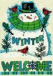 Click for more details of Winter Welcome Snowman (cross stitch) by Imaginating
