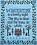 Click/tap for more details of Wintertime Sampler (cross stitch) by Waxing Moon Designs