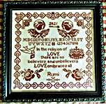 Click for more details of Wisdom Of Love (cross stitch) by Twin Peak Primitives