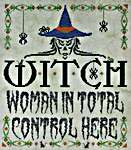 Click for more details of Witch (cross stitch) by Glendon Place