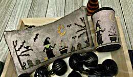 Click/tap for more details of Witches Brew (cross stitch) by Needle Bling Designs