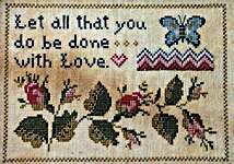 Click/tap for more details of With Love (cross stitch) by Lila's Studio