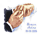 Click for more details of With This Ring Wedding Sampler (cross stitch) by Vervaco